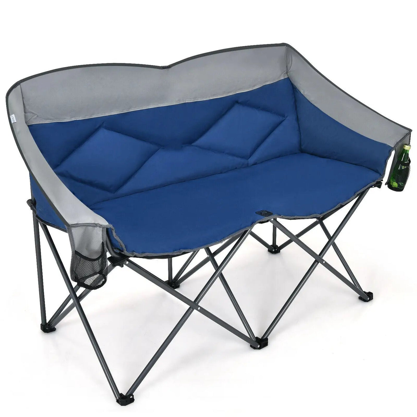 Folding Camping Chair with Bags and Padded Backrest by DirectDeals