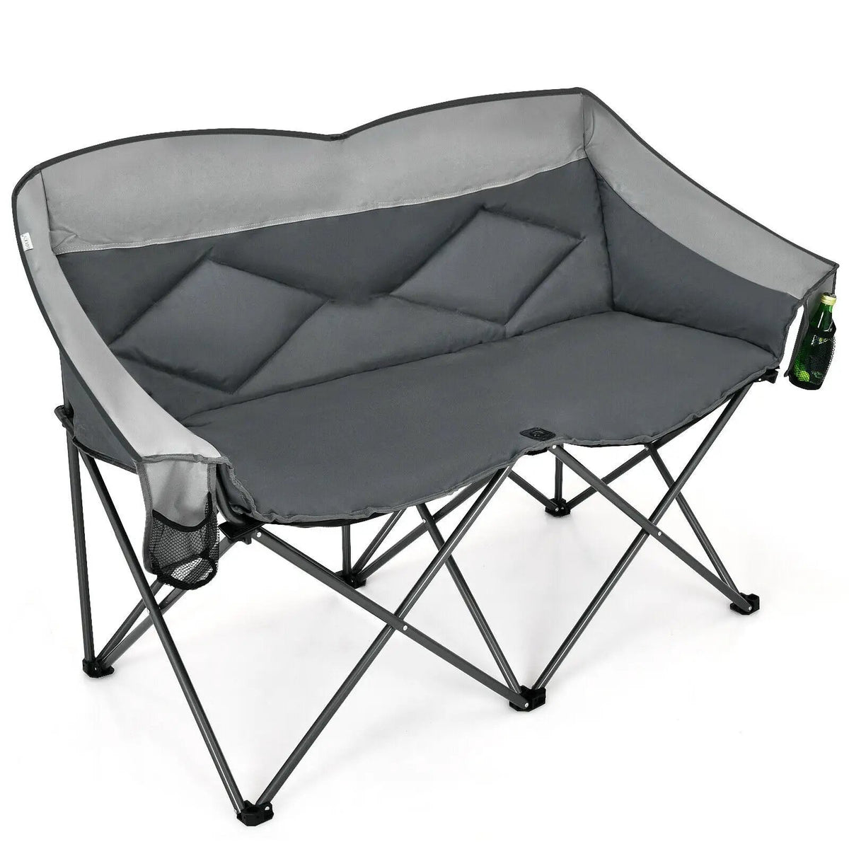 Folding Camping Chair with Bags and Padded Backrest by DirectDeals