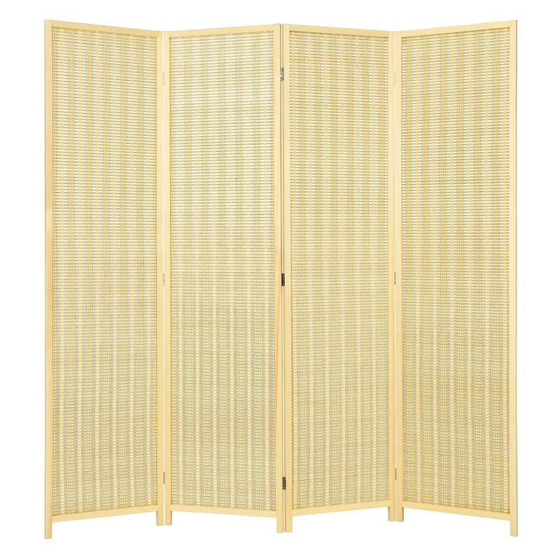 6 ft 4 Panel Portable Folding Room Divider Screen-Natural by DirectDeals