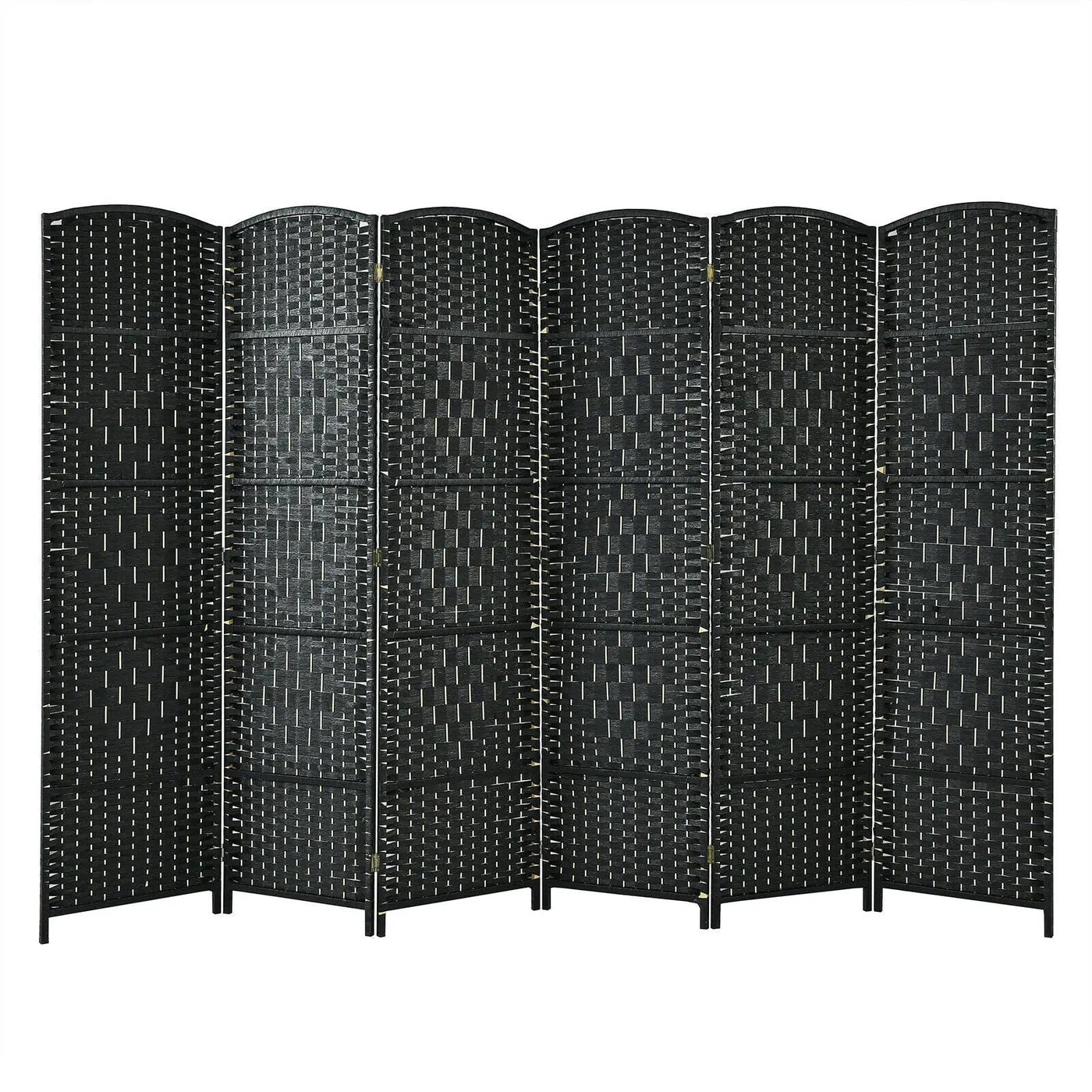 6.5Ft 6-Panel Weave Folding Fiber Room Divider Screen by DirectDeals