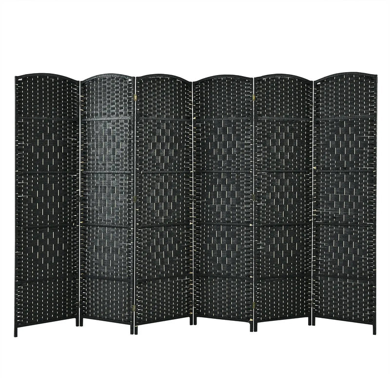 6.5Ft 6-Panel Weave Folding Fiber Room Divider Screen by DirectDeals