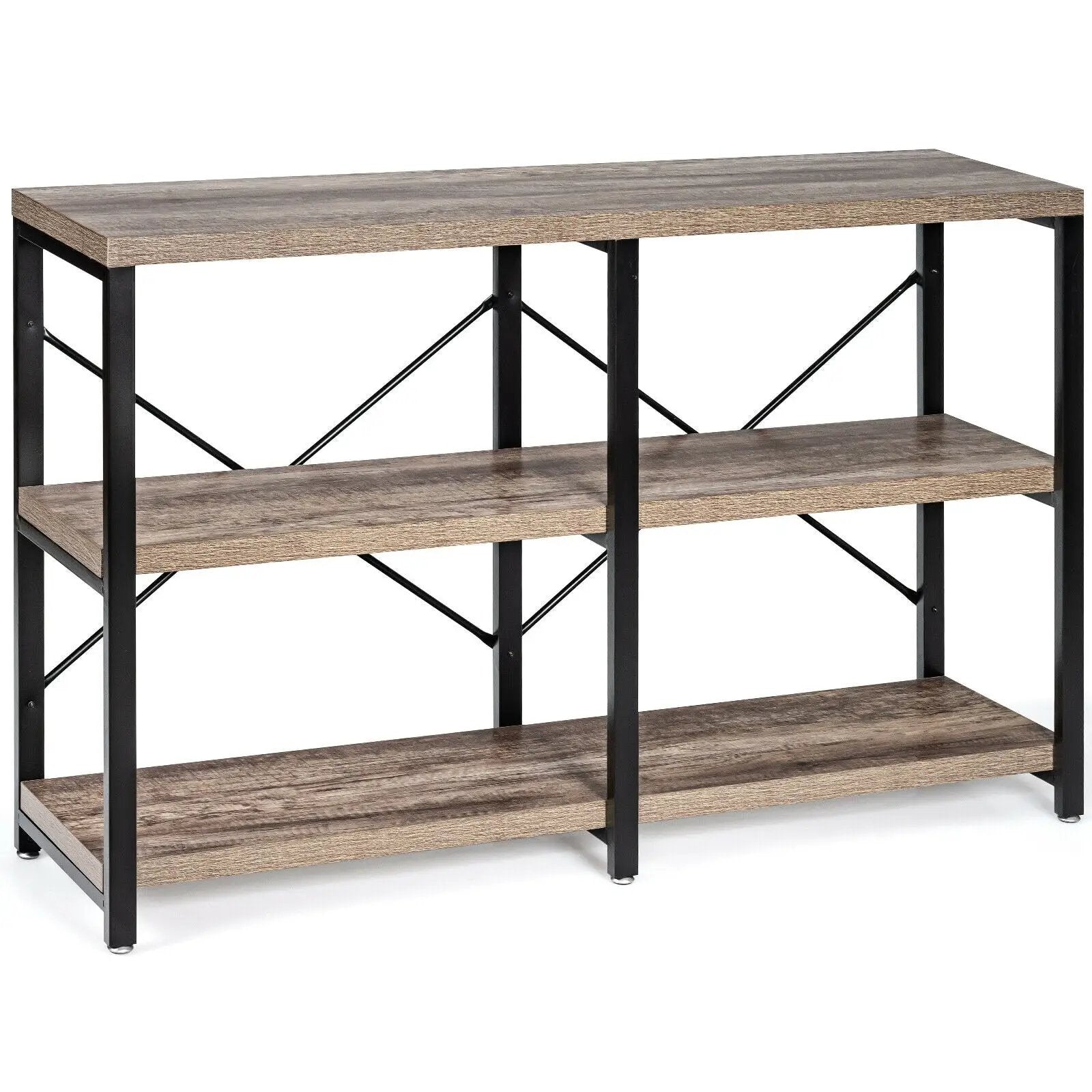3 Tier 47 Inch Console Metal Frame Sofa Table by DirectDeals