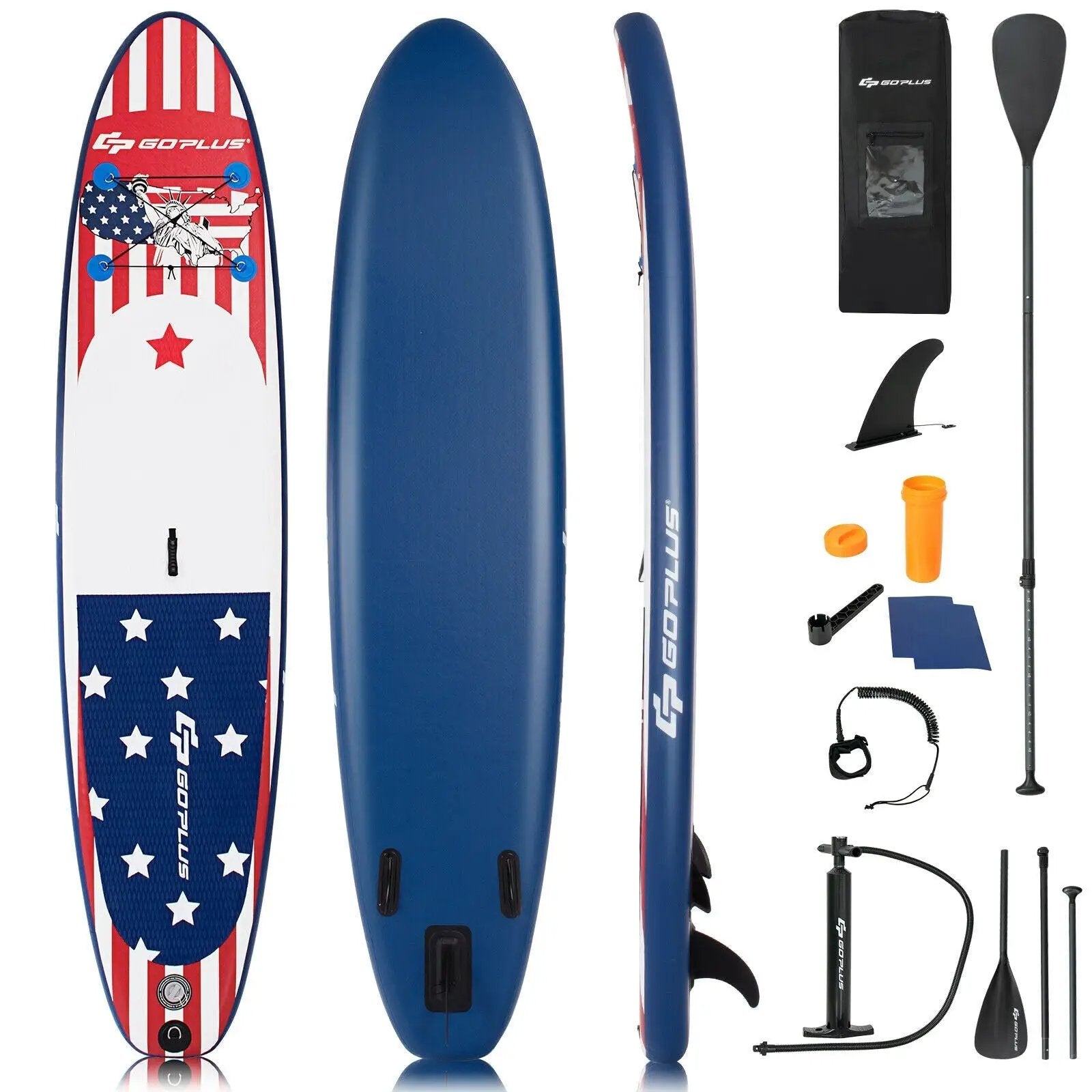 11 Feet Inflatable Stand up Paddle Board with 3 Fins Thruster by DirectDeals