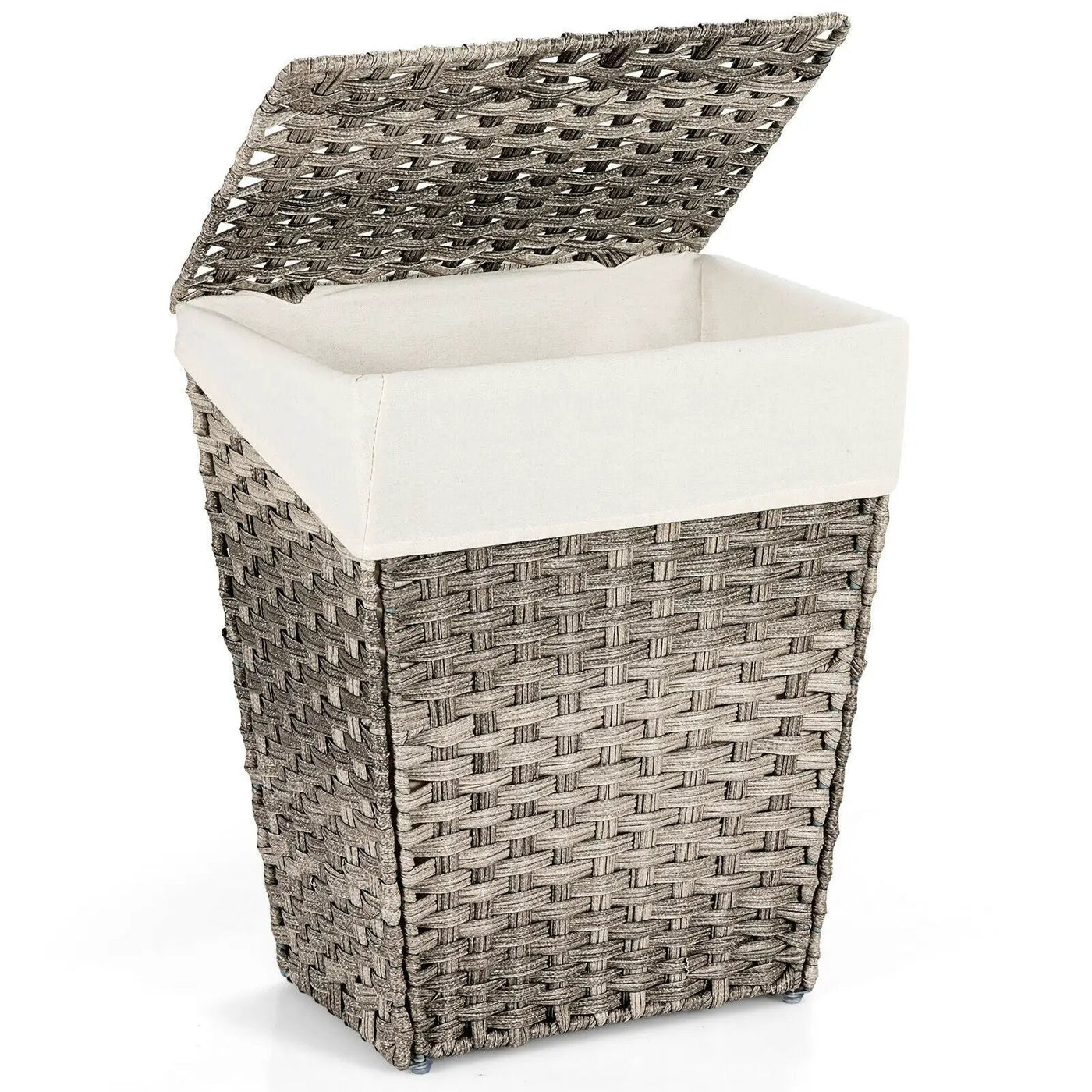 Foldable Handwoven Laundry Hamper with Removable Liner by DirectDeals