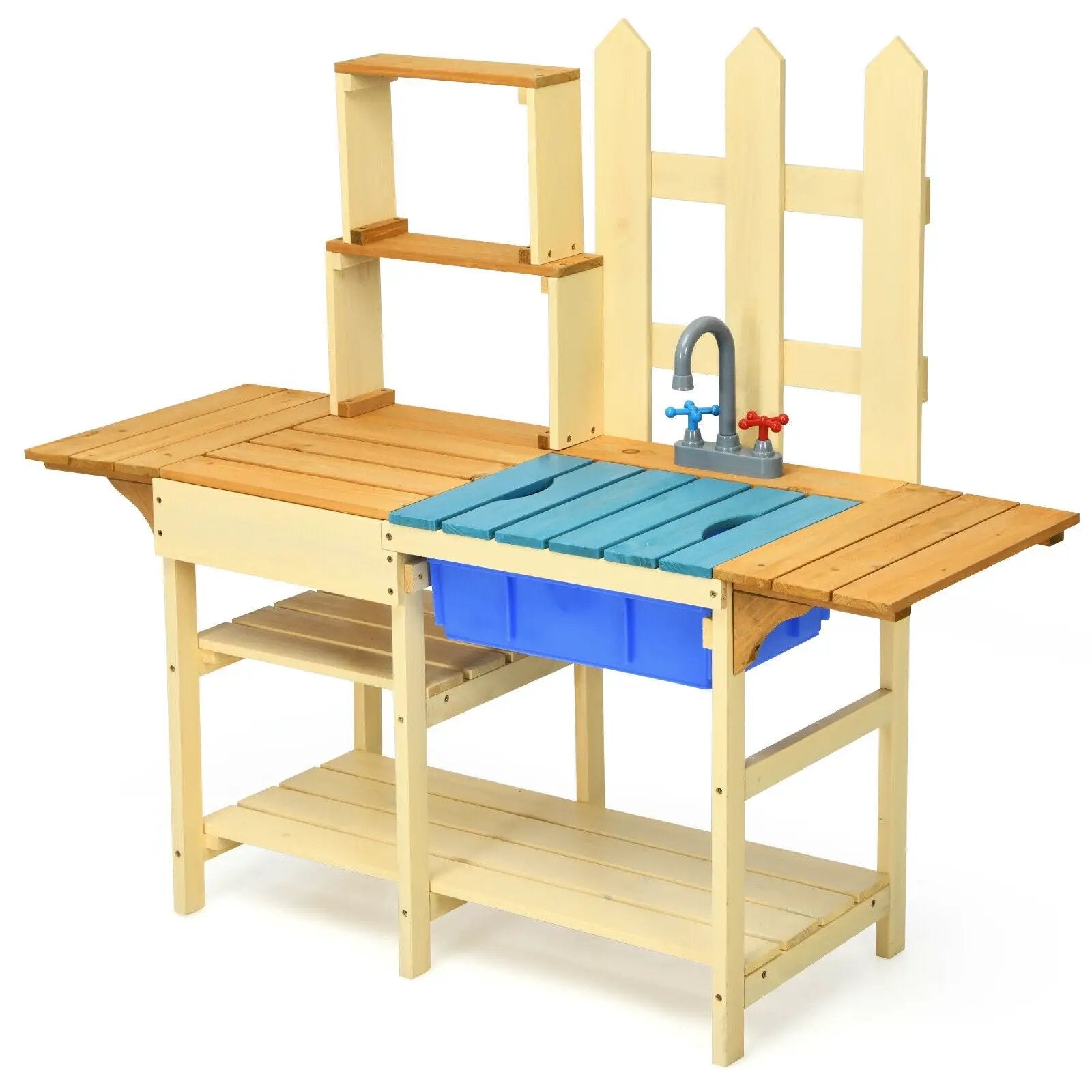 Kid's Outdoor Wooden Pretend Cook Kitchen Playset Toy by DirectDeals
