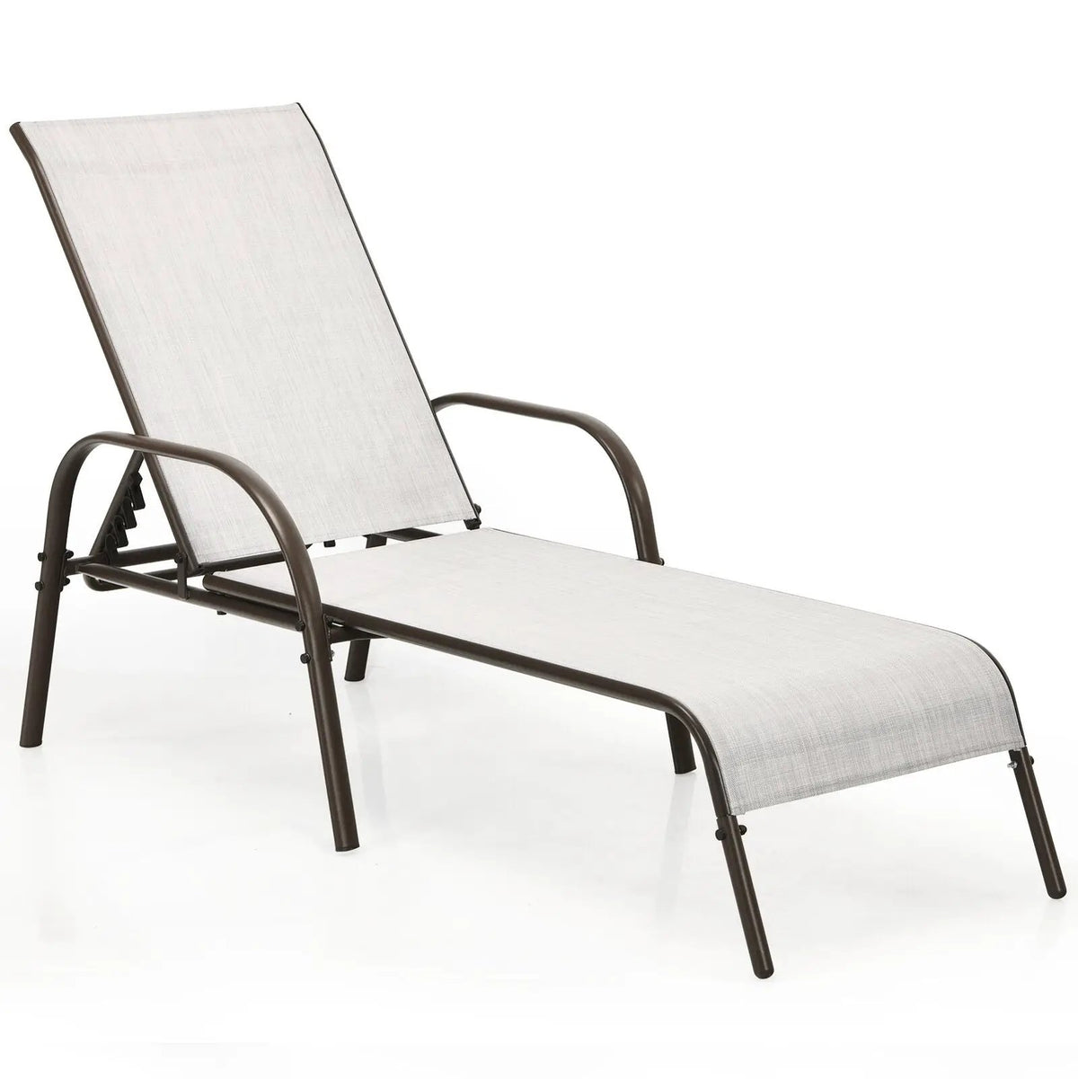 Adjustable Patio Chaise Folding Lounge Chair with Backrest by DirectDeals