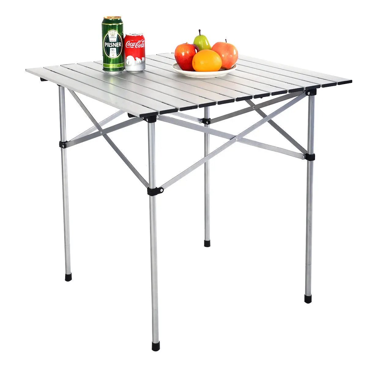Roll Up Portable folding Camping Aluminum Picnic Table by DirectDeals
