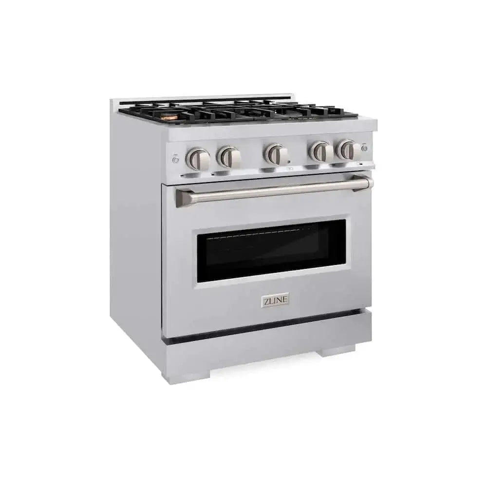 ZLINE 30" Classic Gas Range, Convection Gas Oven, Stainless Steel, Brass Burners, CGR-BR-30 by Farmhouse Kitchen and Bath