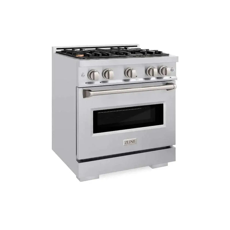ZLINE 30" Classic Gas Range, Convection Gas Oven, Stainless Steel, Brass Burners, CGR-BR-30 by Farmhouse Kitchen and Bath