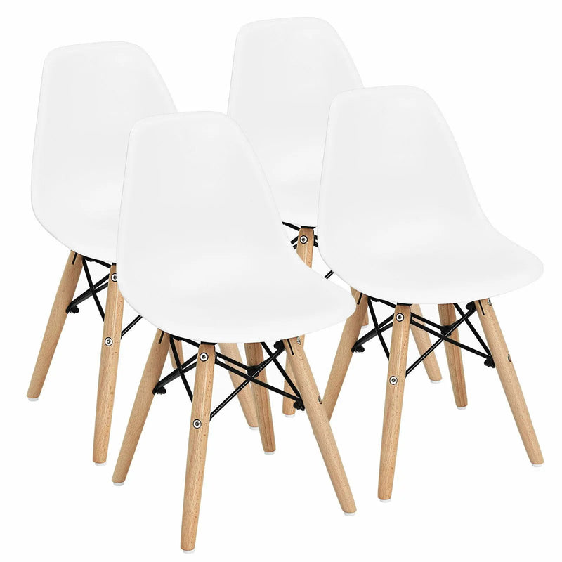 4 PCS Children Chair Set Medieval Style Dining Chairs with Wood Legs by DirectDeals