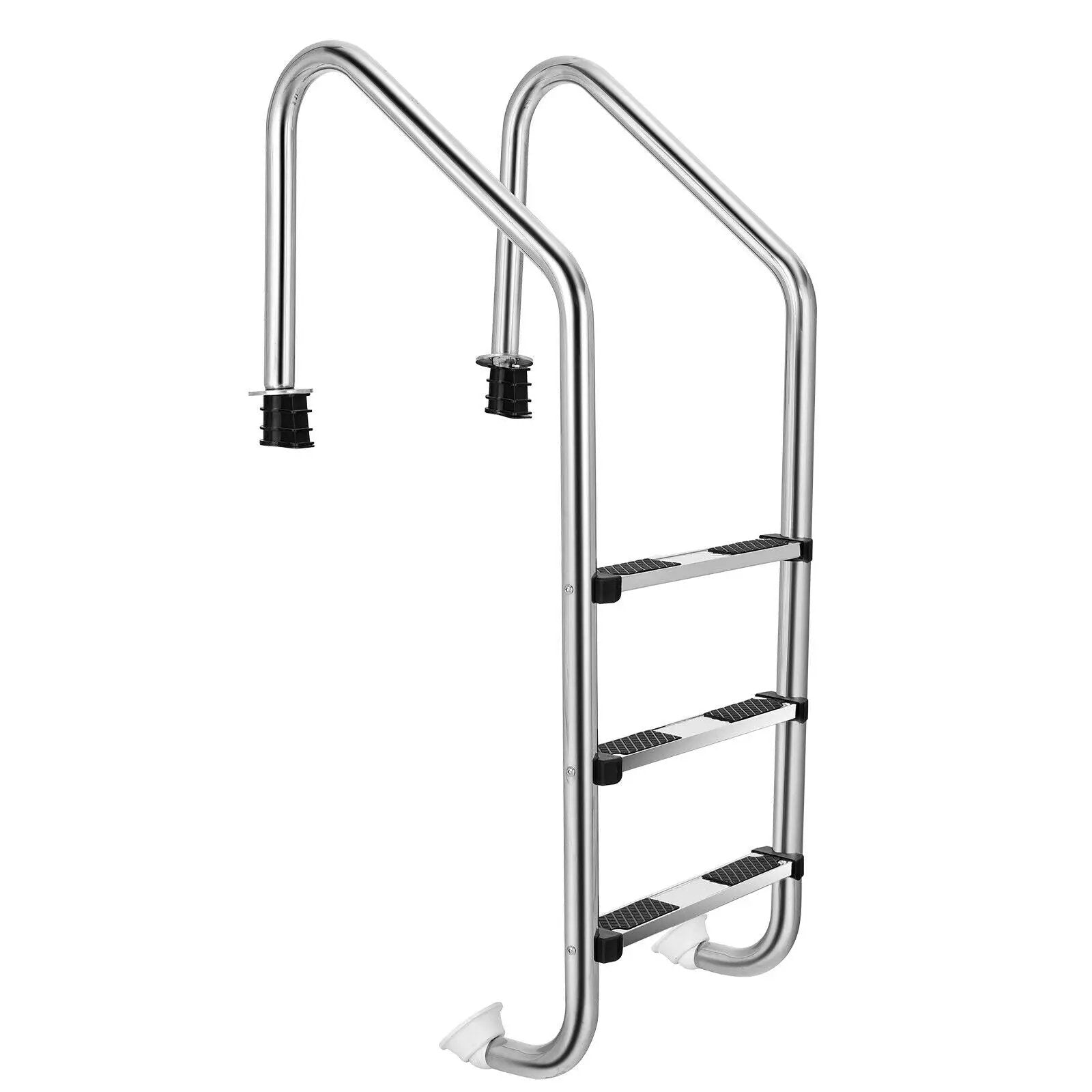 3-Step Stainless Steel Swimming Pool Ladder with Anti-Slip Step by DirectDeals