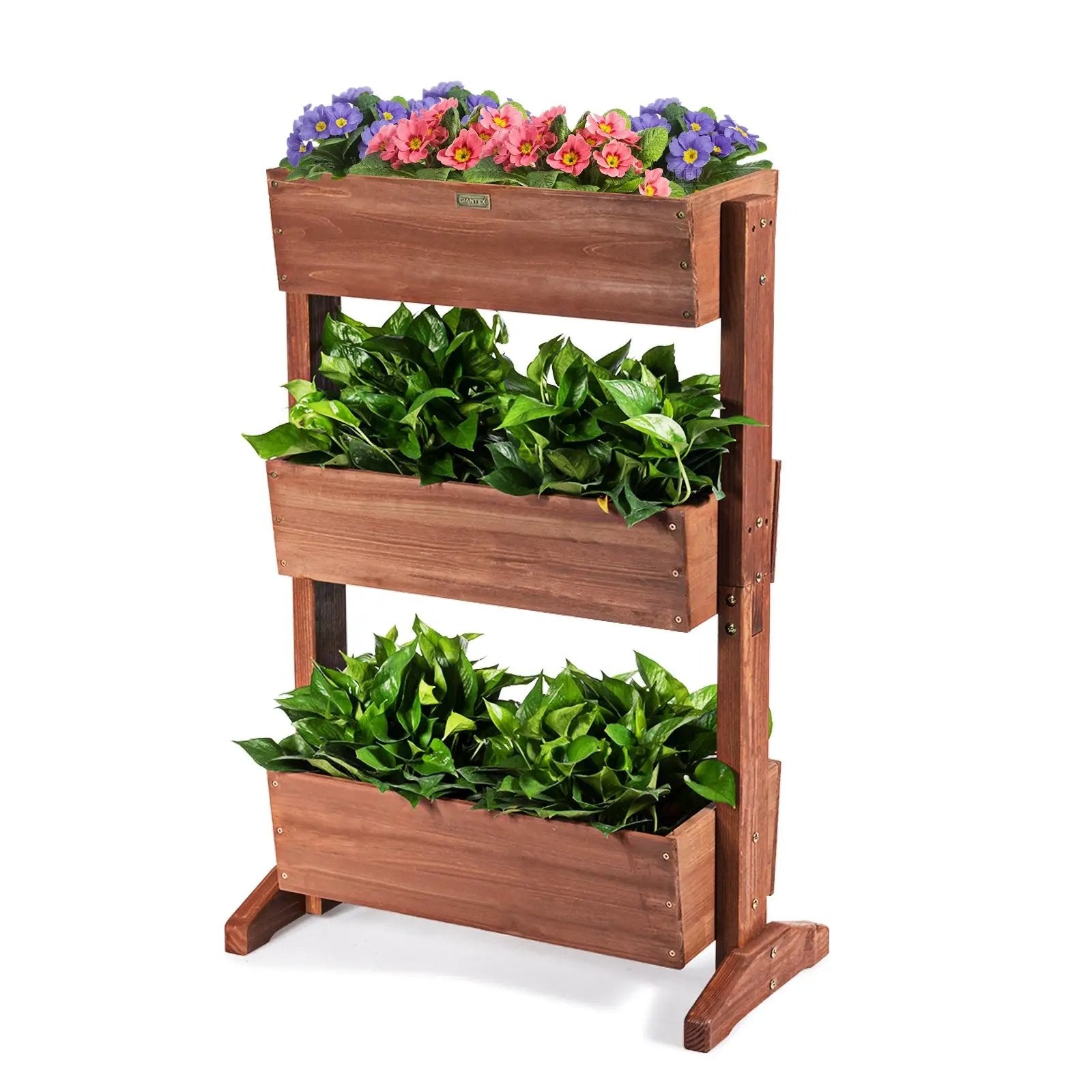 3-Tier Raised Garden Bed with Detachable Ladder and Adjustable Shelf by DirectDeals