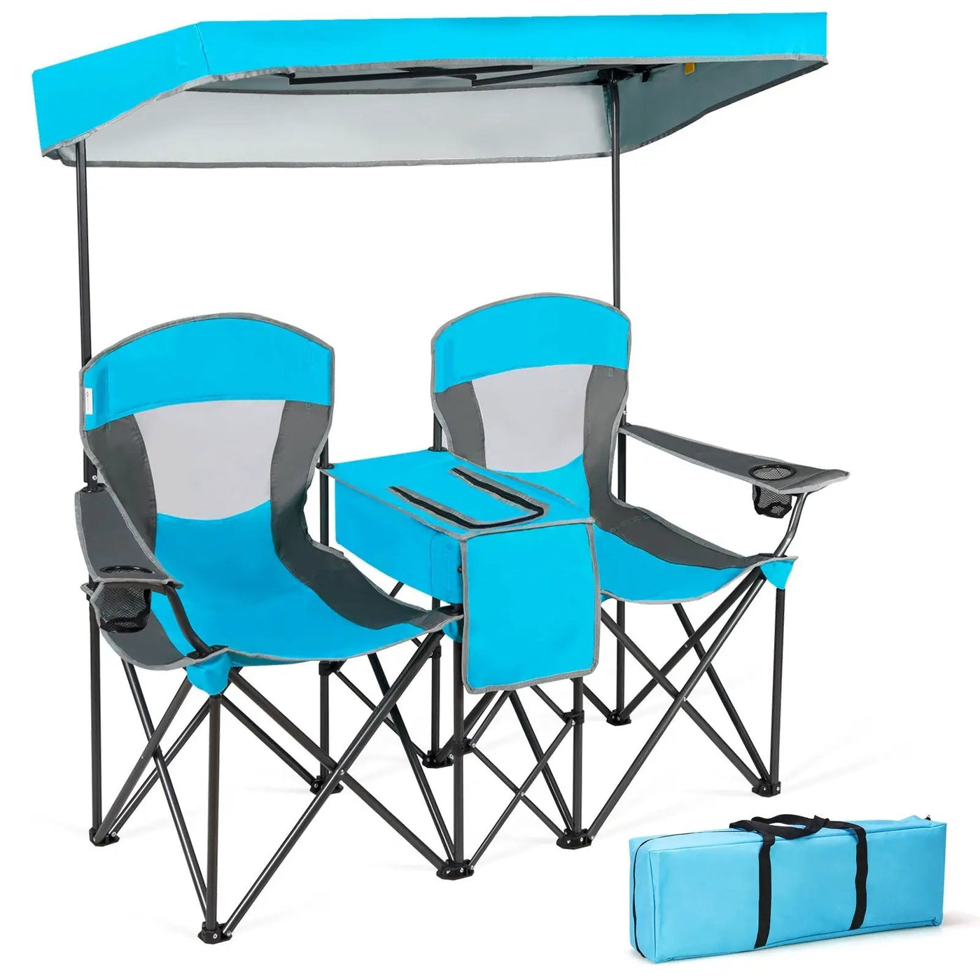 Portable Folding Camping Canopy Chairs with Cup Holder by DirectDeals
