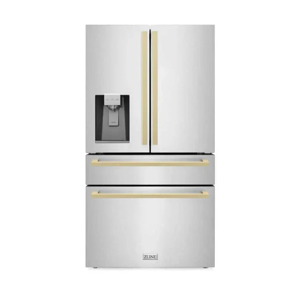 ZLINE 36" Autograph French Door Refrigerator, Ice & Water, Stainless Steel RFMZ-W-36-FCB by Farmhouse Kitchen and Bath