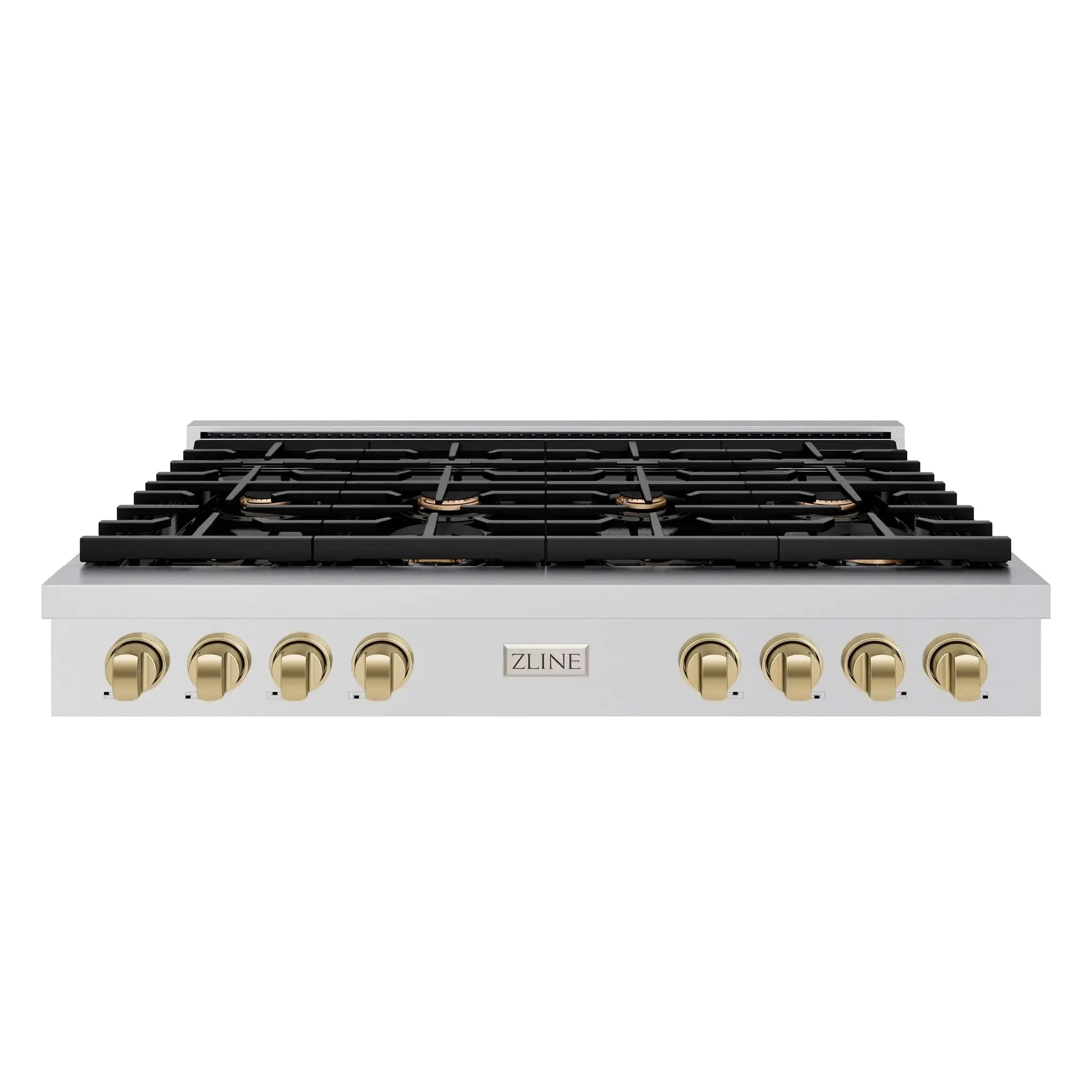 ZLINE 48" Paramount Gas Rangetop Stainless Steel Champagne Bronze SRTZ-48-CB by Farmhouse Kitchen and Bath