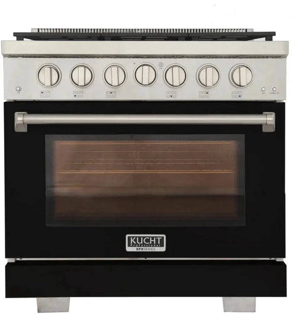 Kucht 36" Freestanding Professional Gas Range KFX3600X-BK, photo 2 of 8
