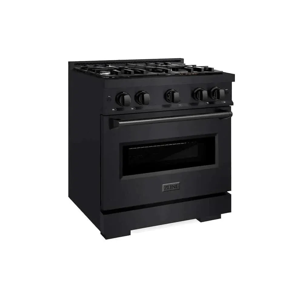 ZLINE 30"Classic Gas Range, Convection Gas Oven, Black Stainless Steel, CGRB-30 by Farmhouse Kitchen and Bath
