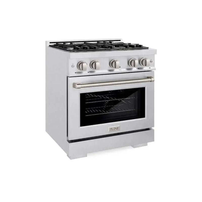 ZLINE 30" Select Gas Range Convection Gas Oven DuraSnow® Stainless Steel HGRS-30 by Farmhouse Kitchen and Bath