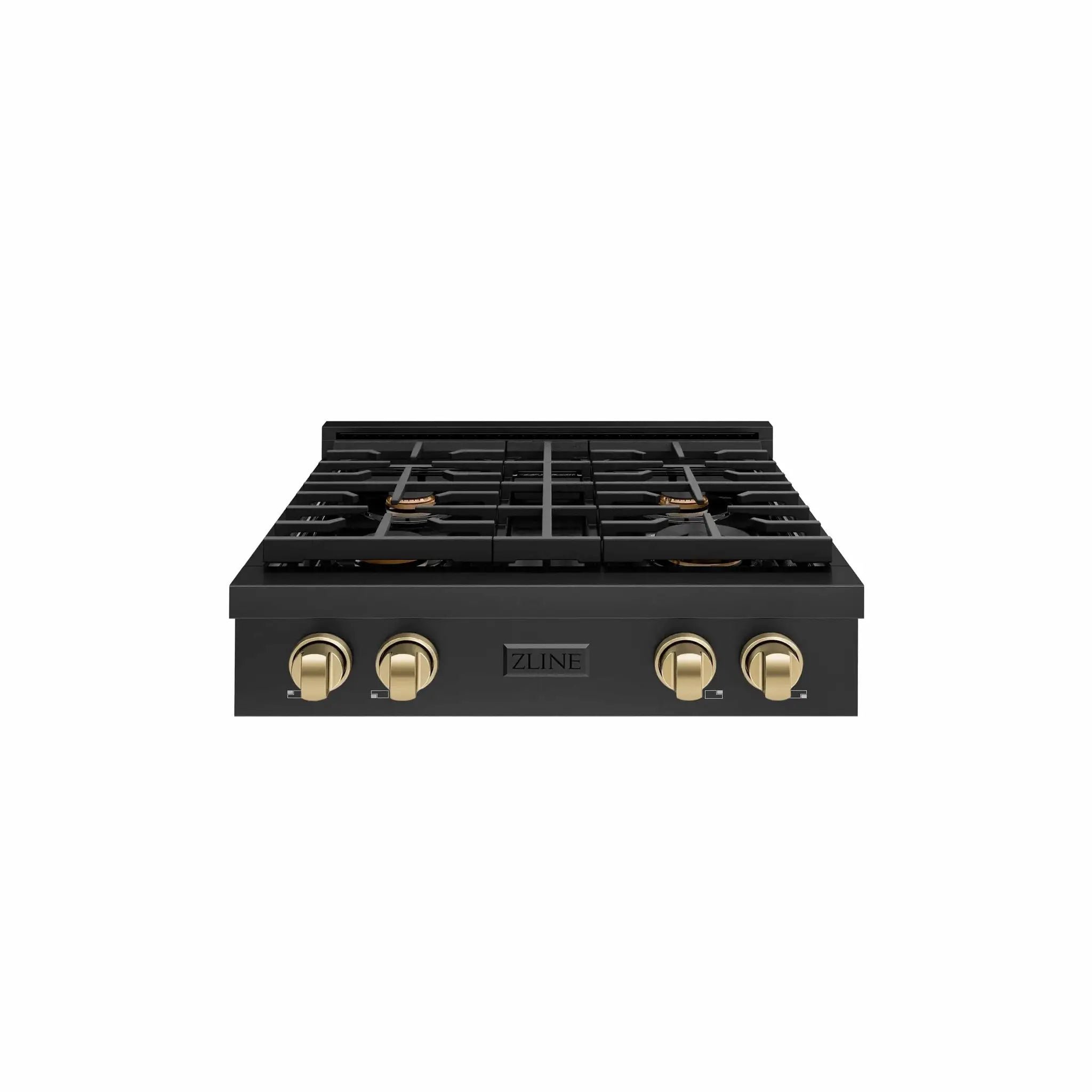 ZLINE 30" Paramount Gas Rangetop Black Stainless Steel Champagne Bronze SRTBZ-30-CB by Farmhouse Kitchen and Bath