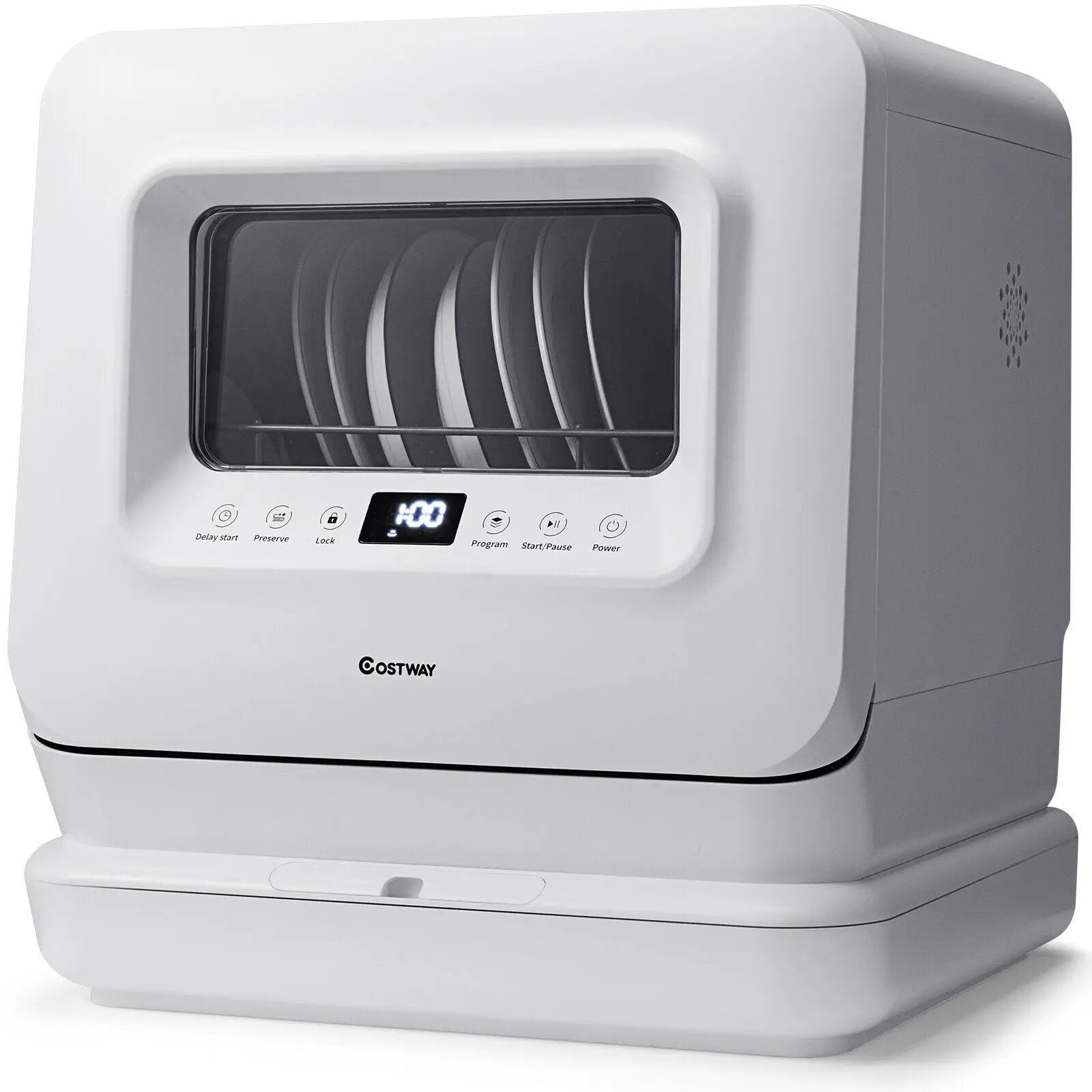 Portable Countertop Dishwasher Air Drying 5 Programs with 7.5L Water Tank by DirectDeals