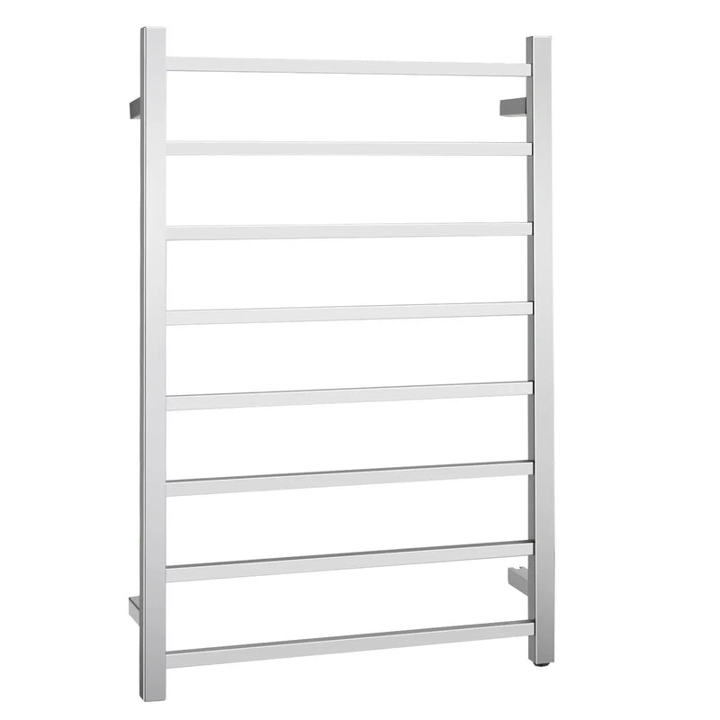 145W Electric Towel Warmer Wall Mounted Heated Drying Rack 8 Square Bars by DirectDeals