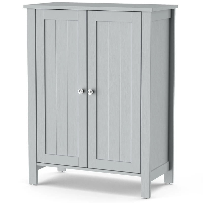 2-Door Bathroom Floor Storage Cabinet Space Saver Organizer by DirectDeals