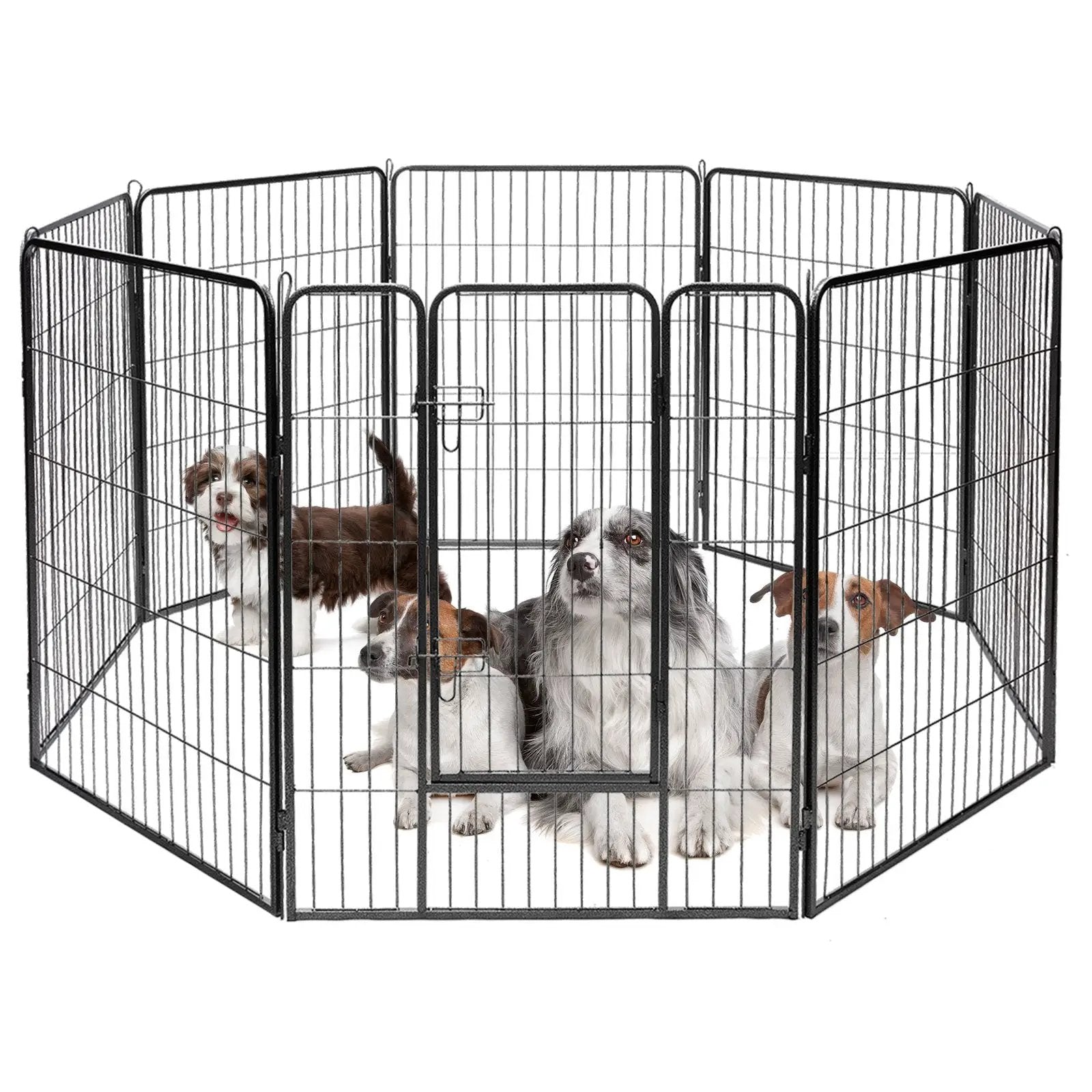 8 Metal Panel Heavy Duty Pet Playpen Dog Fence with Door by DirectDeals