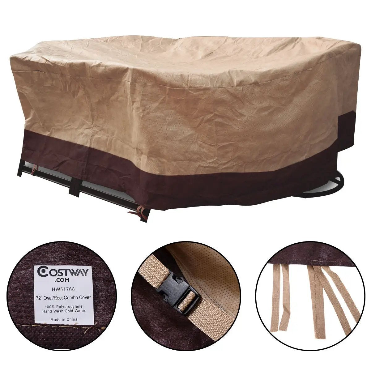 72 Inch Waterproof Oval/Rect Garden Table Cover by DirectDeals