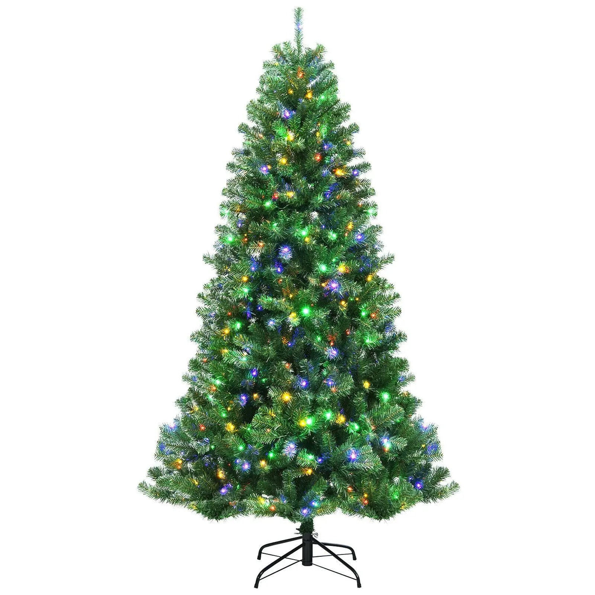 Artificial Hinged Christmas Tree with Remote-controlled Color-changing LED Lights by DirectDeals