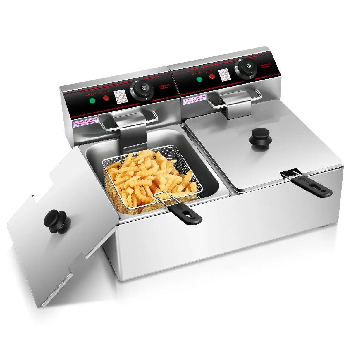 3400W Dual Tank Electric Countertop Deep Fryer by DirectDeals