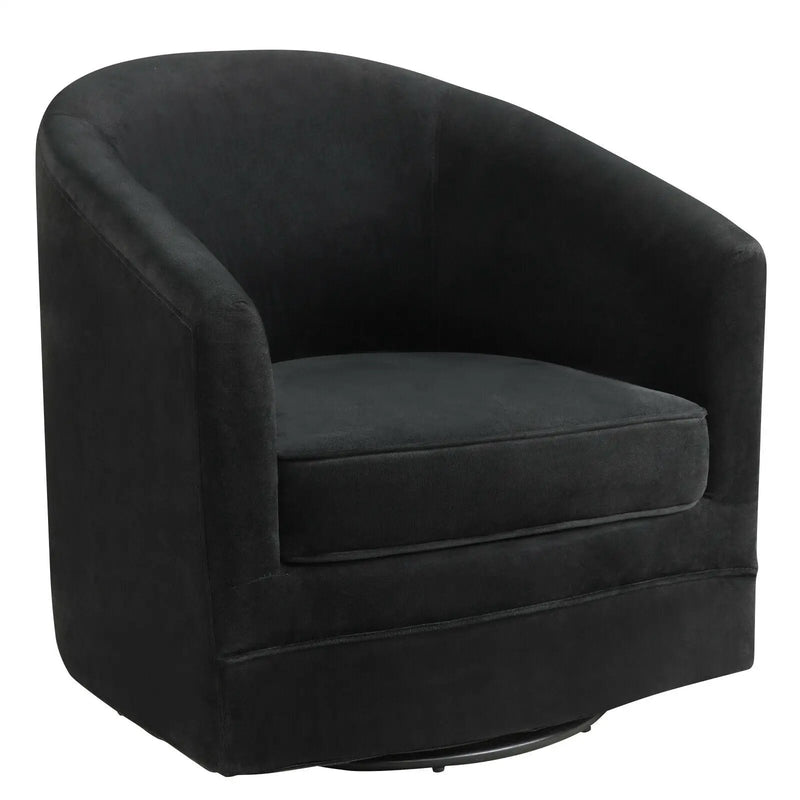Assembly Accent Chair with 360-Degree Swivel Metal Base for Living Room by DirectDeals