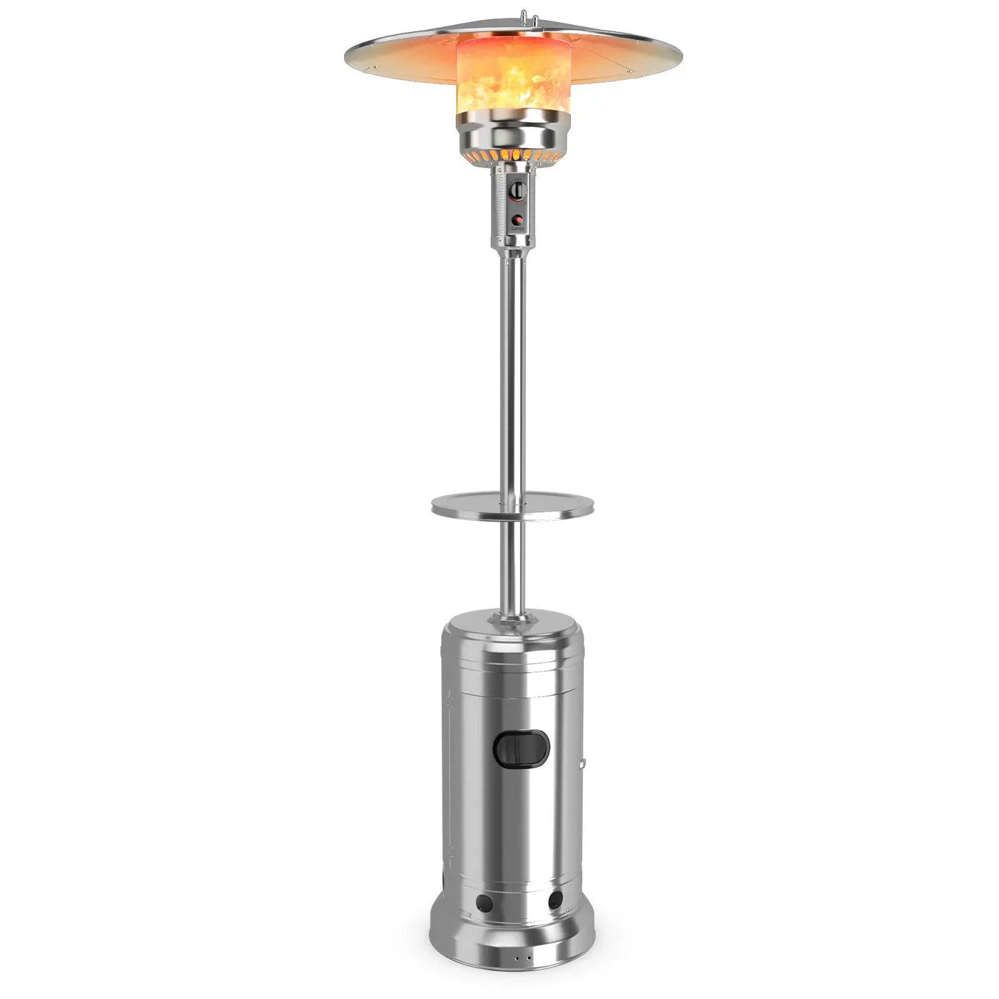 Outdoor Heater Propane Standing LP Gas Steel with Table by DirectDeals