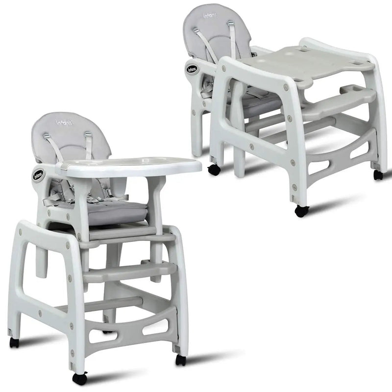 3-in-1 Baby High Chair with Lockable Universal Wheels by DirectDeals