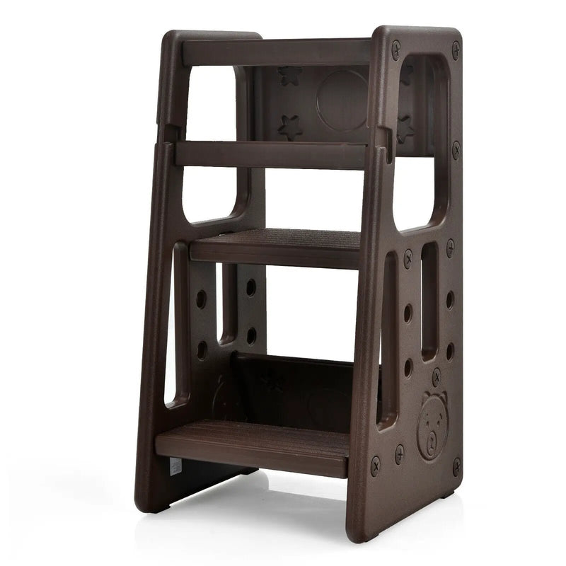 Kids Kitchen Step Stool with Double Safety Rails by DirectDeals