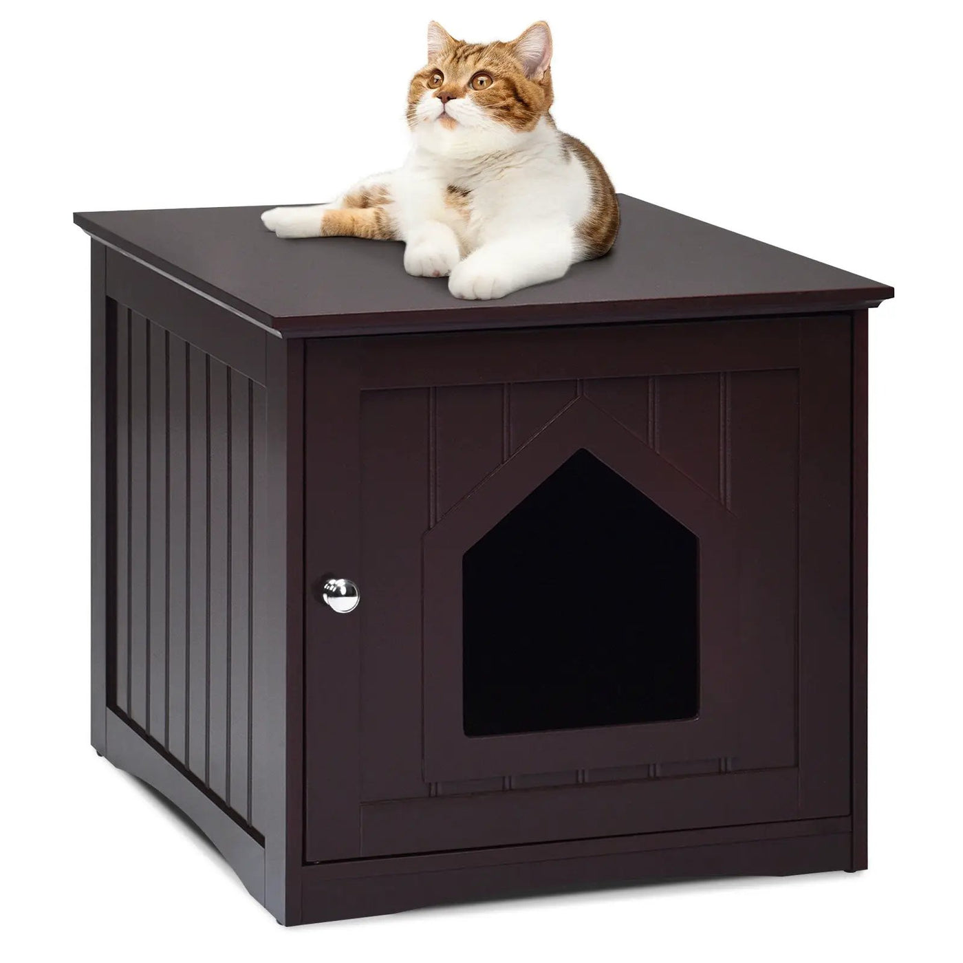 Sidetable Nightstand Weatherproof Multi-function Cat House by DirectDeals