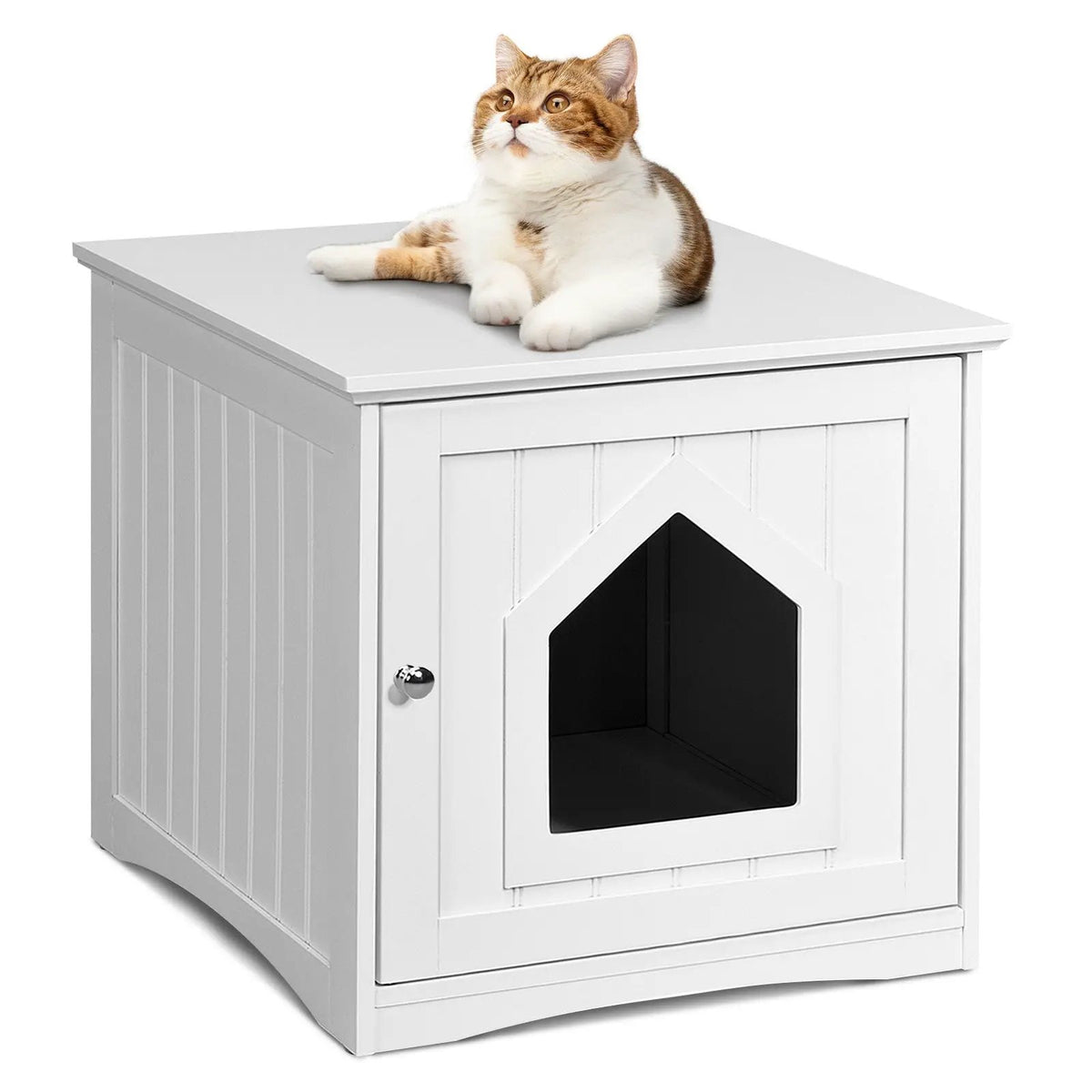 Sidetable Nightstand Weatherproof Multi-function Cat House by DirectDeals