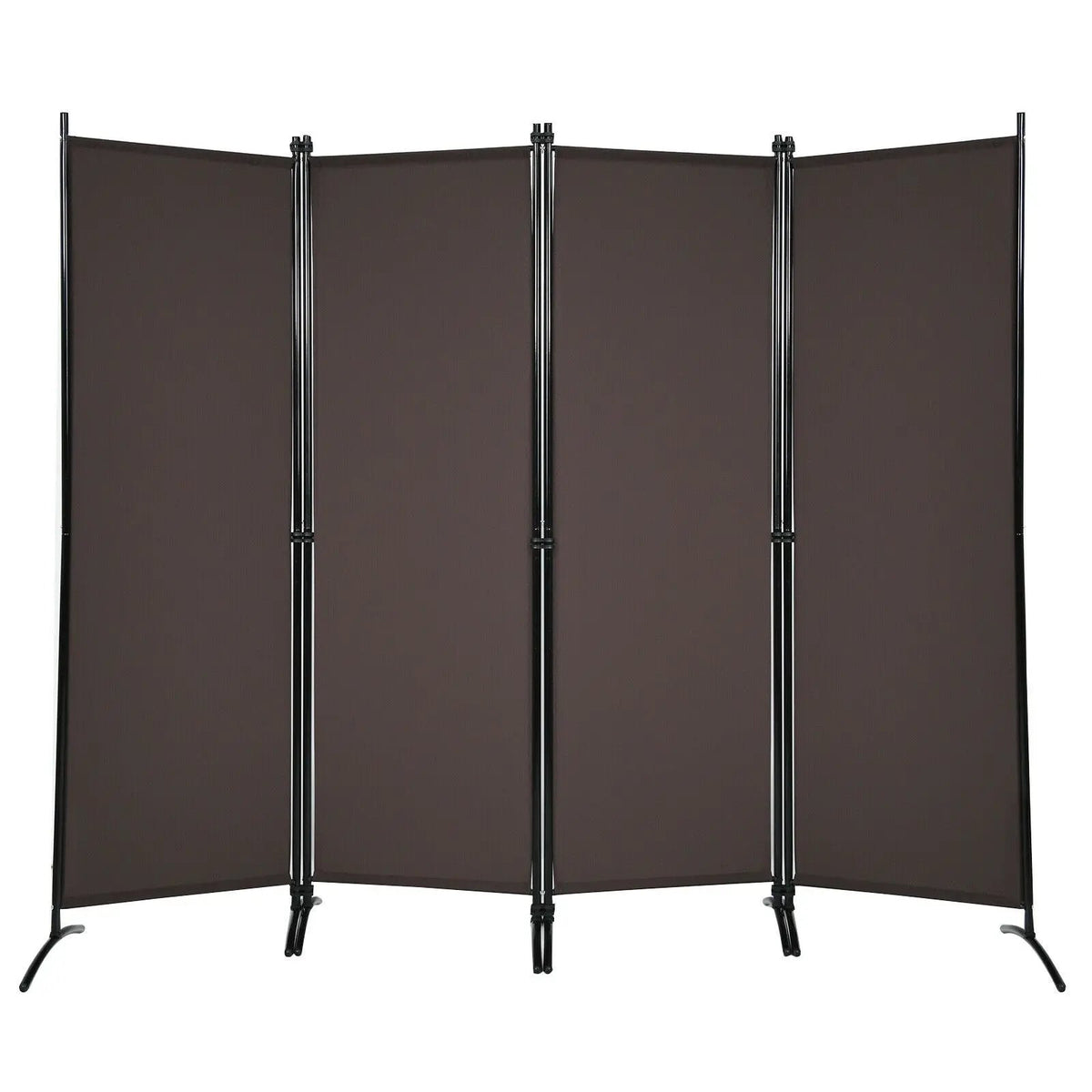 4-Panel Room Divider with Steel Frame by DirectDeals