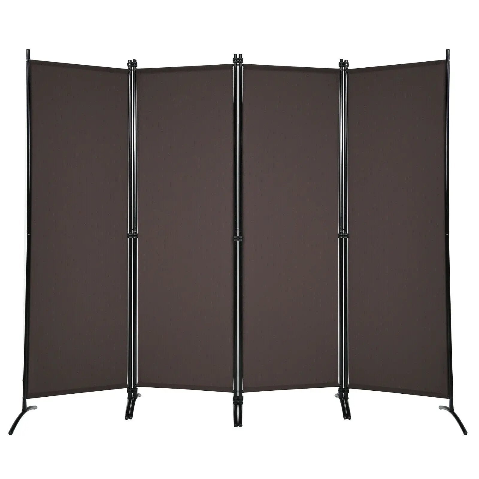 4-Panel Room Divider with Steel Frame by DirectDeals