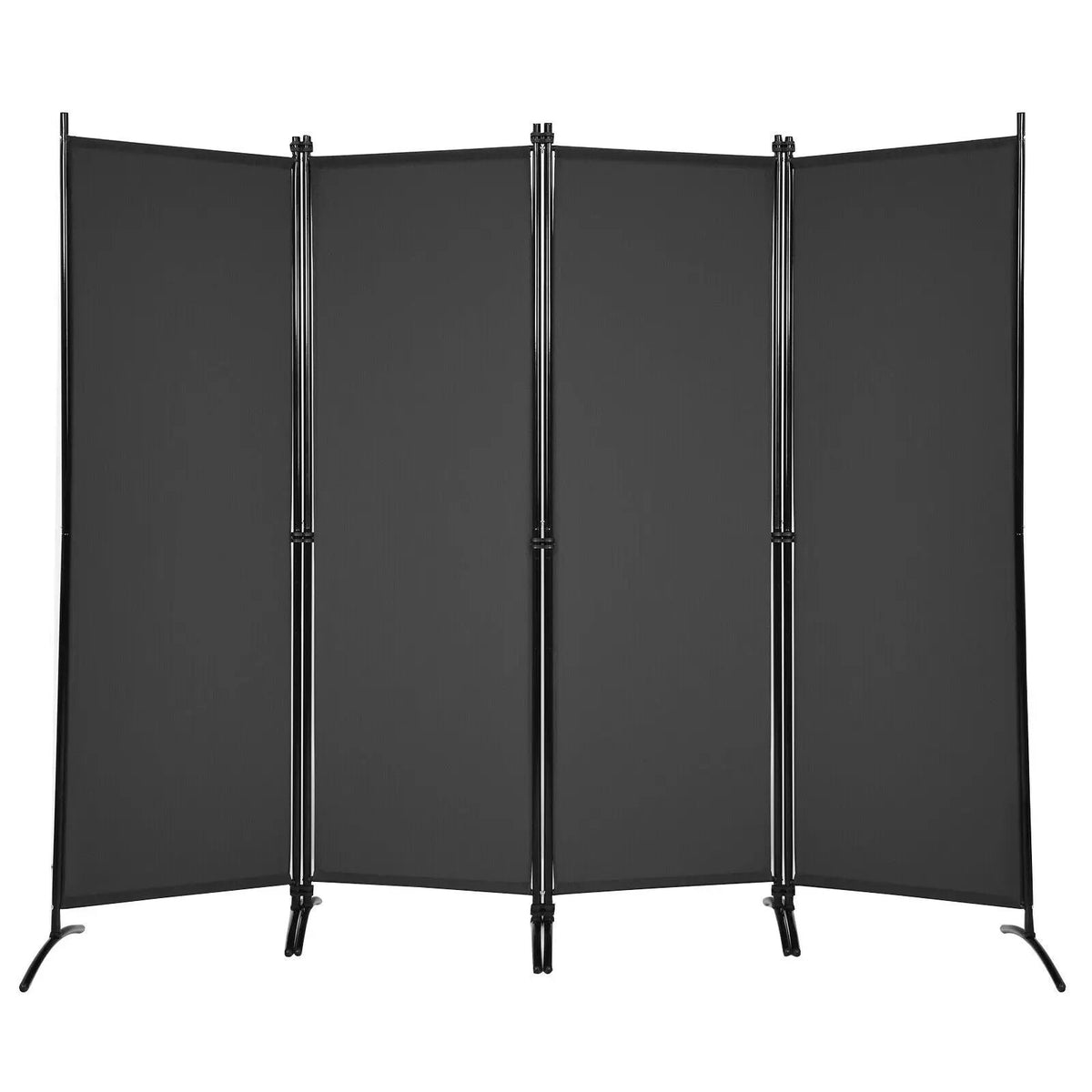 4-Panel Room Divider with Steel Frame by DirectDeals