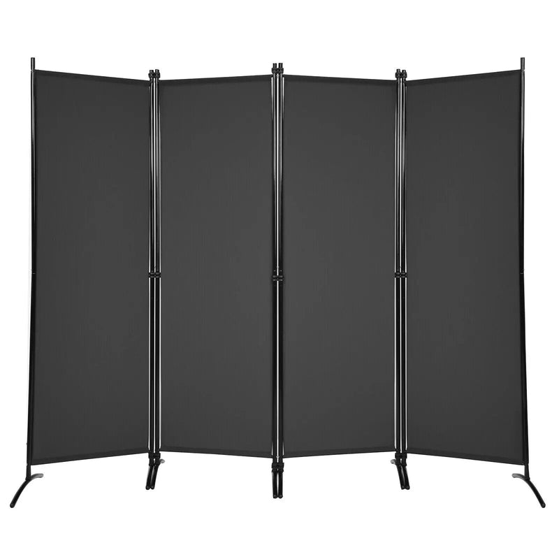 4-Panel Room Divider with Steel Frame by DirectDeals