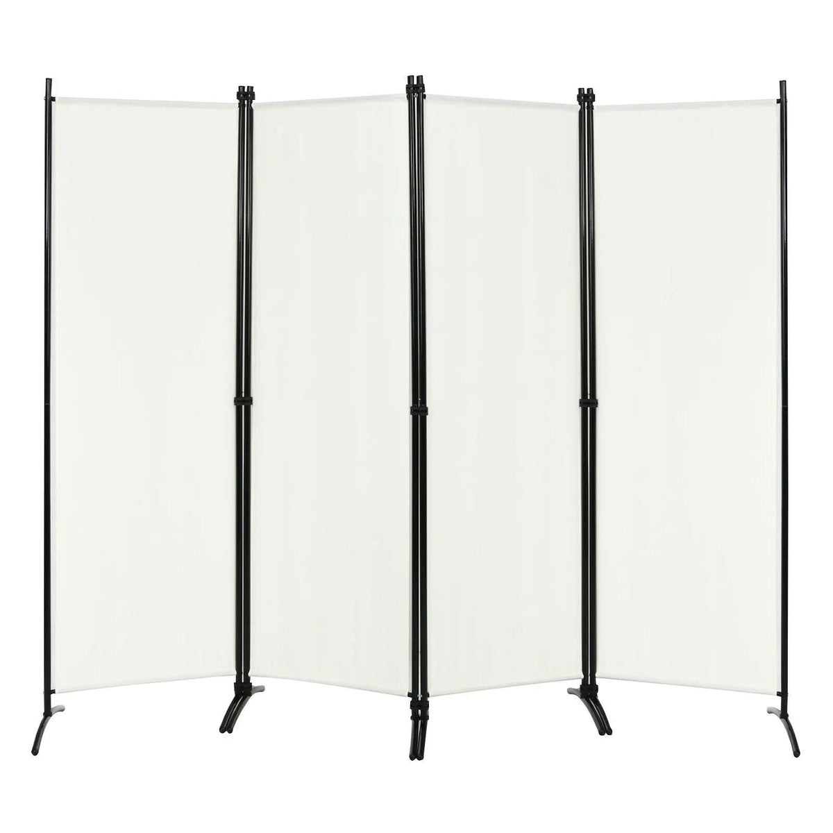 4-Panel Room Divider with Steel Frame by DirectDeals