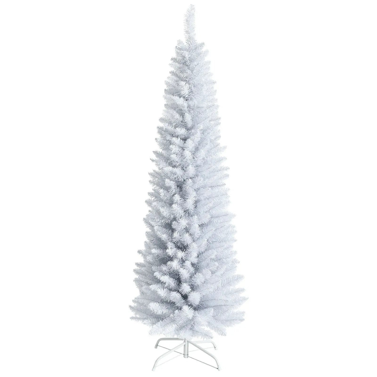 6 Feet Unlit Artificial Slim Pencil Christmas Tree with Metal Stand by DirectDeals