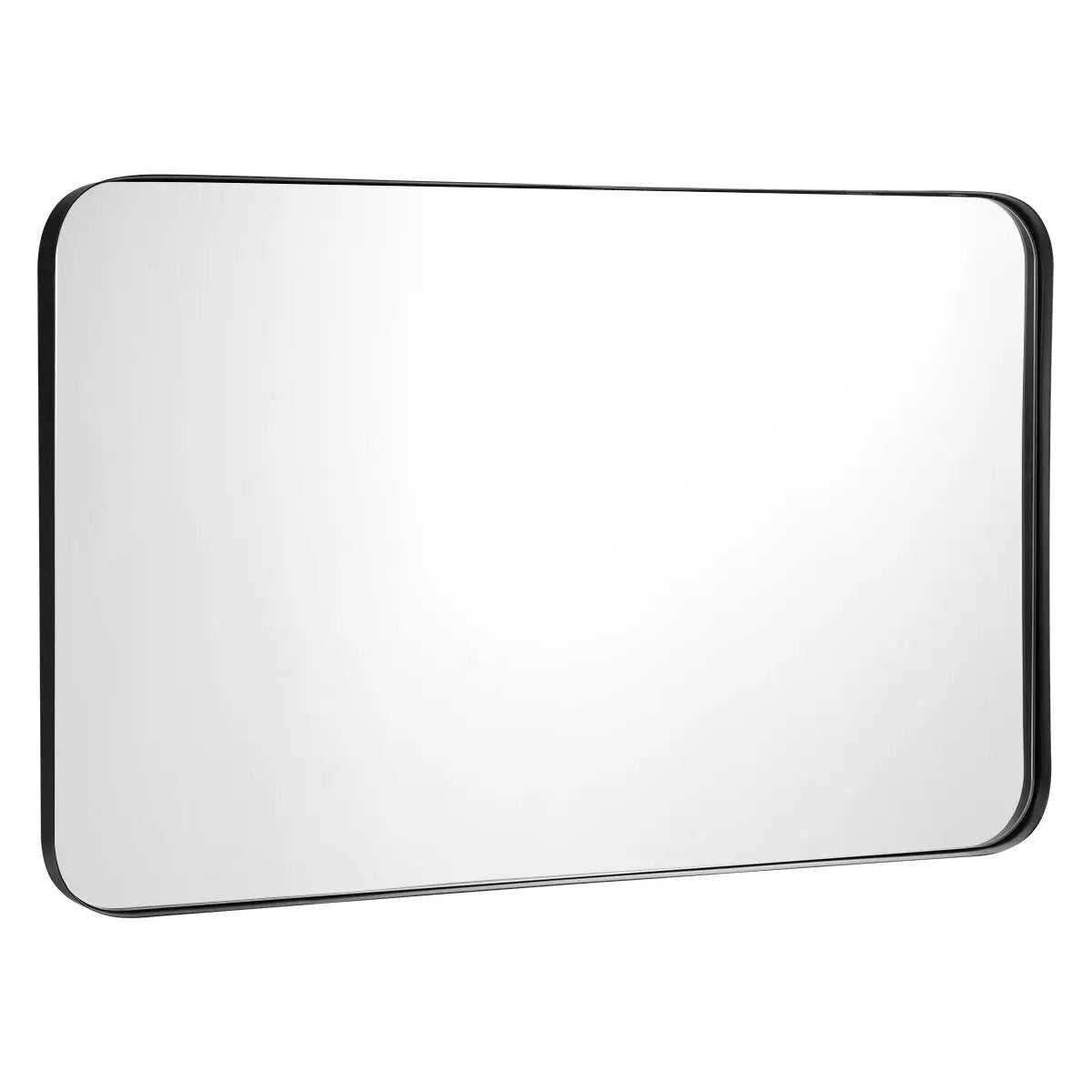 32 Inch x 20 Inch Metal Frame Wall-Mounted Rectangle Mirror by DirectDeals