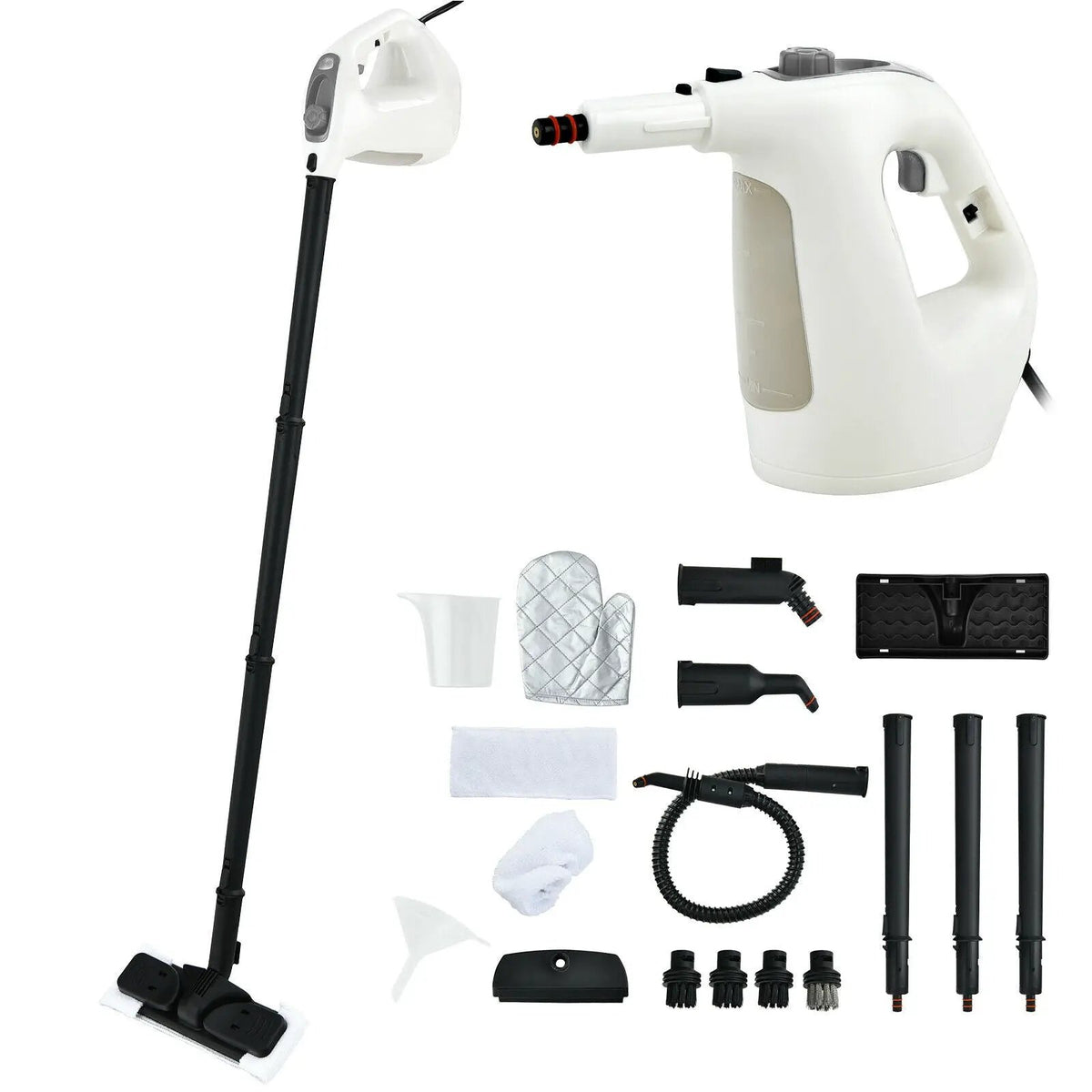 1400W Multipurpose Pressurized Steam Cleaner With 17 Pieces Accessories by DirectDeals