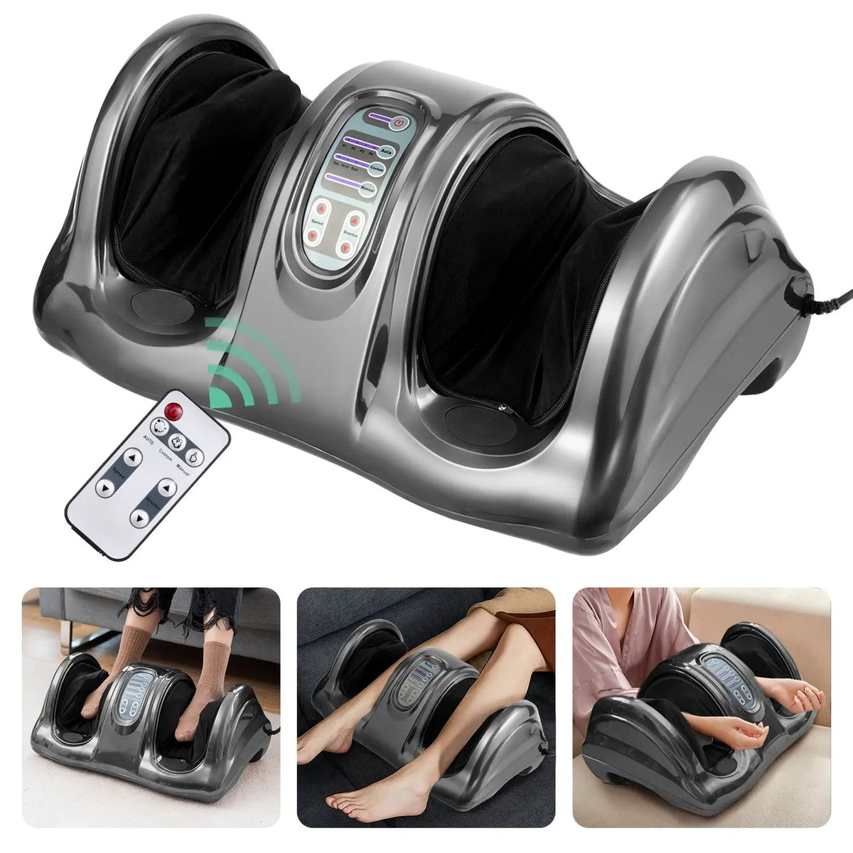 Therapeutic Shiatsu Foot Massager with High Intensity Rollers by DirectDeals