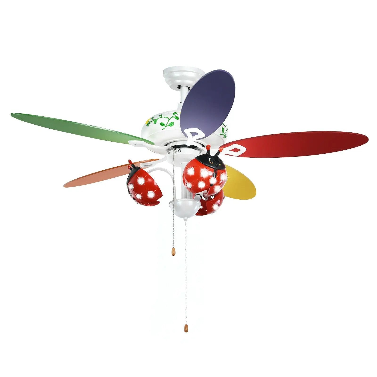 52 Inch Kids Ceiling Fan with Pull Chain Control by DirectDeals