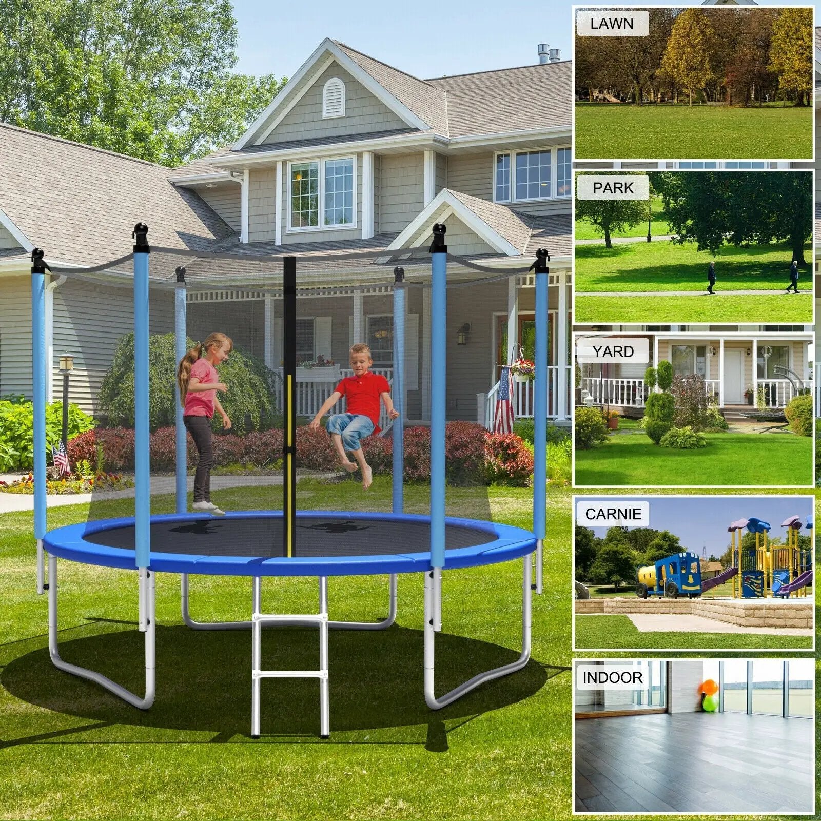 Outdoor Trampoline with Safety Closure Net-10 ft by DirectDeals