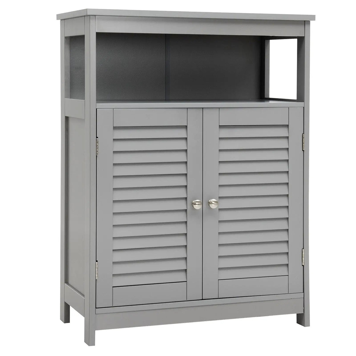 Wood Freestanding Bathroom Storage Cabinet with Double Shutter Door by DirectDeals