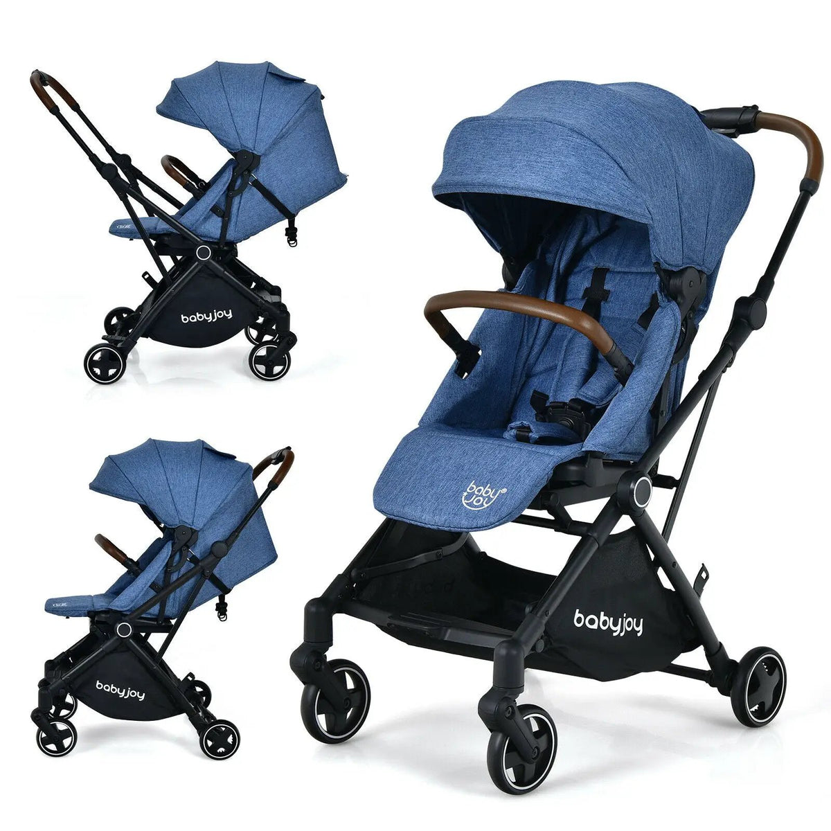 2-in-1 Convertible Aluminum Baby Stroller with Adjustable Canopy by DirectDeals