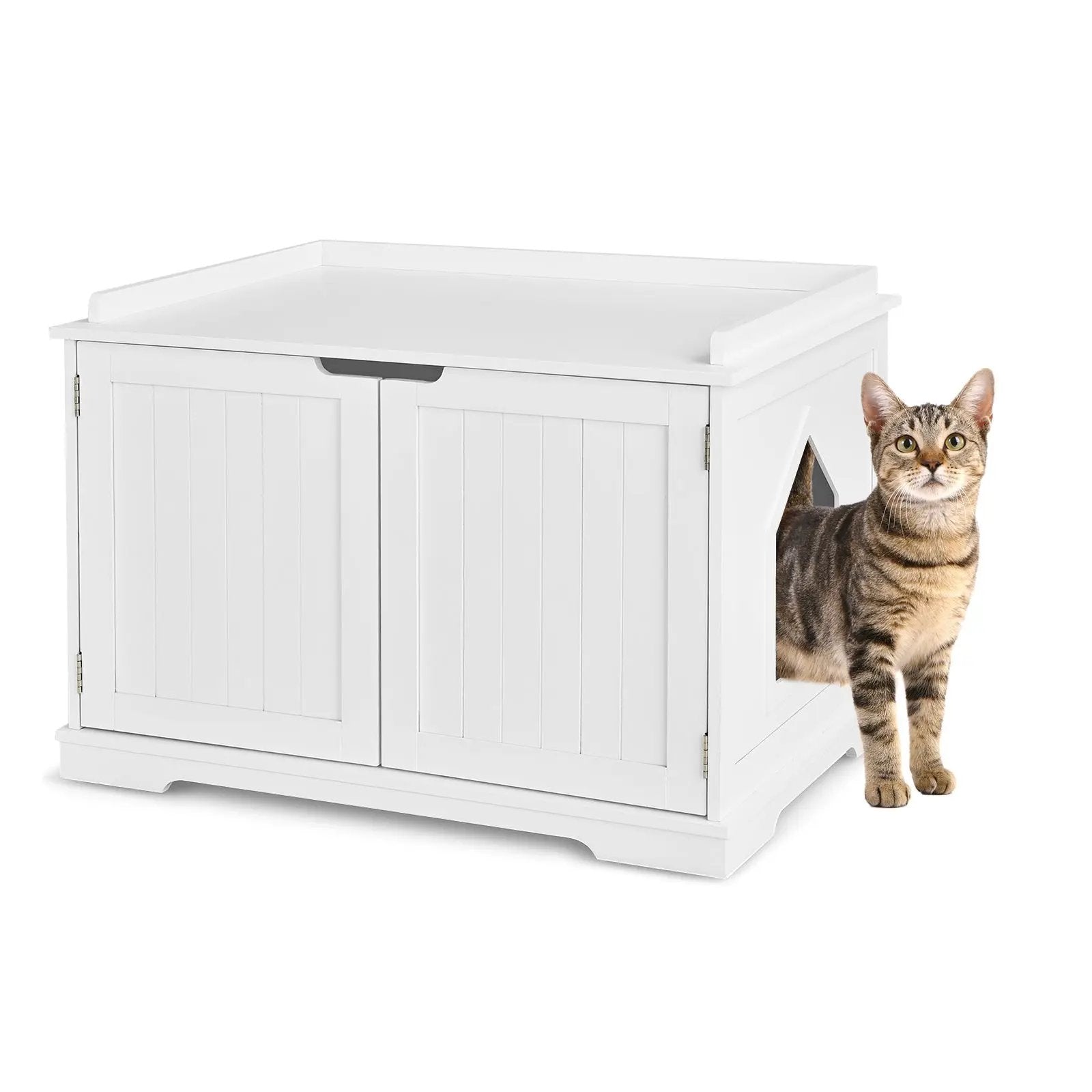 Cat Litter Box Enclosure with Double Doors for Large Cat and Kitty by DirectDeals
